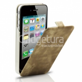 S - Case Luxe кожаный раскладной чехол зарядка для Iphone 4/4S Western Brown