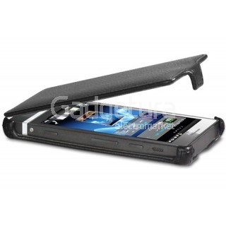 чехол книжка из кожзама для sony xperia sola