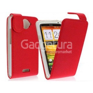 Premium Flip Case HTC ONE X Красный